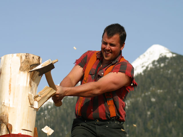 Lumberjack in Ketichikan, Alaska