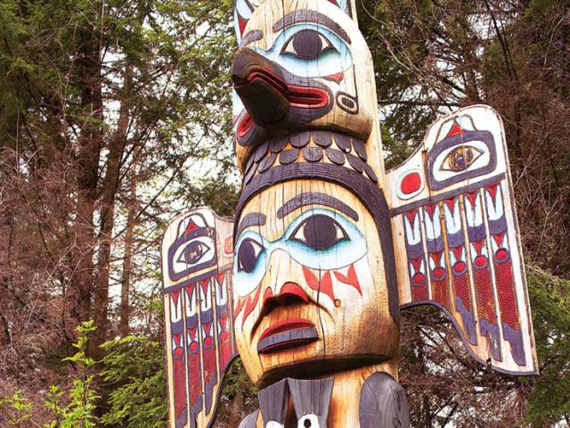 When you're in Ketchikan, Alaska, don't forget to view the world's largest collection of totem poles.