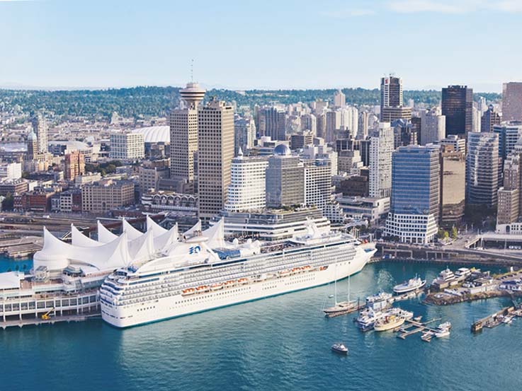 Princess cruise ship in beautiful Vancouver, B.C.